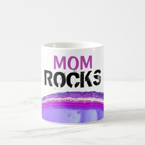  Mom Rocks Stones Lapidary Agate Slab Coffee Mug