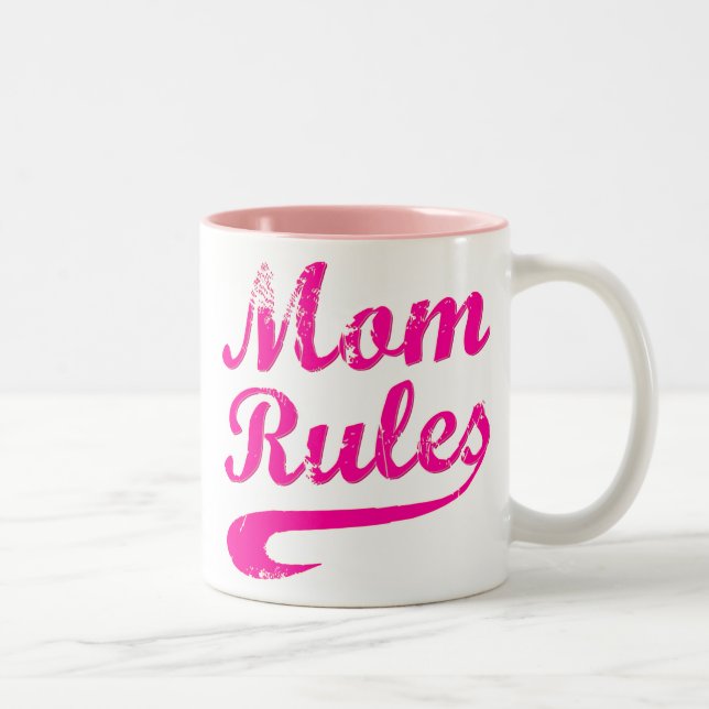 Mom Rules Funny Saying Mug (Right)
