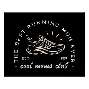 Mom run club running marathoner athletic aesthetic poster