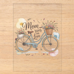 Mom Runs On Love Acrylic Invitations