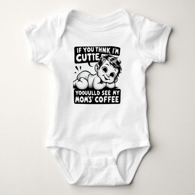 Mom’s Coffee Baby Bodysuit (Front)