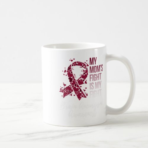 Moms Fight Is My Fight Brain Aneurysm Awareness  Coffee Mug