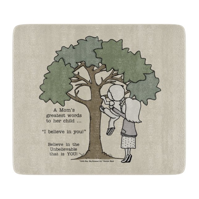 Mom’s Greatest Words Cutting Board (Front)