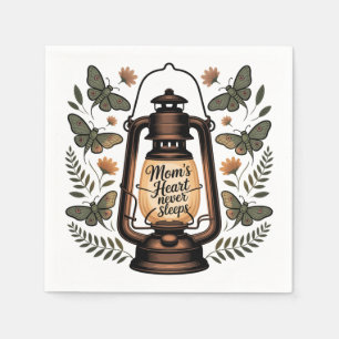 Mom’s Heart Never Sleeps Napkins