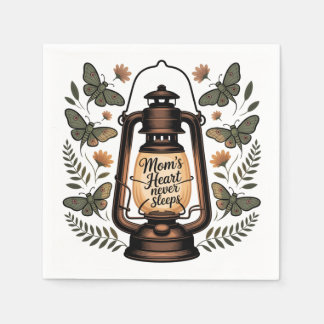 Mom’s Heart Never Sleeps Napkins
