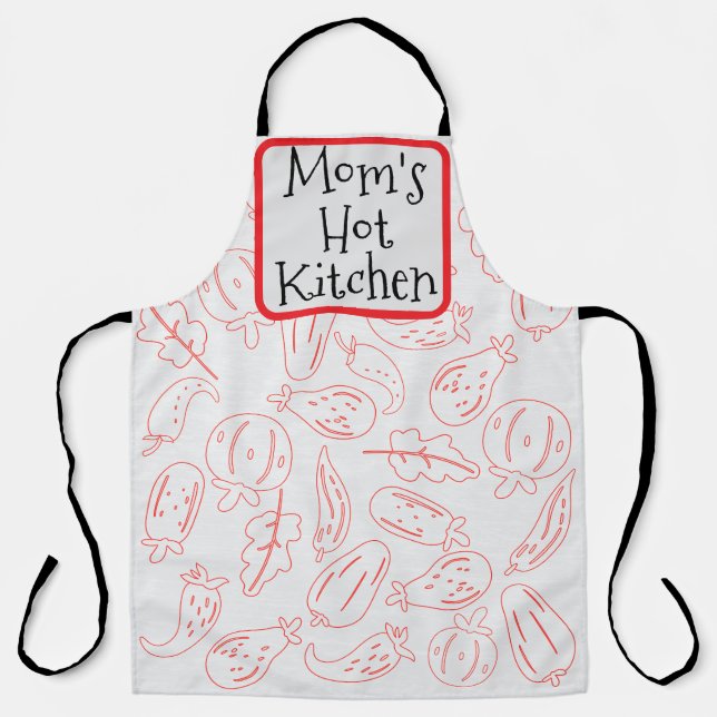 "Mom’s Hot Kitchen" Gift Apron (Front)