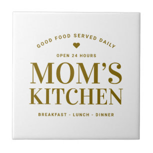 Mom’s Kitchen Custom Typography  Ceramic Tile