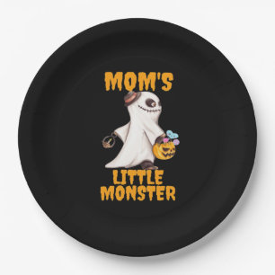 Mom’s Little Boo Monster Funny Graphic Paper Plates