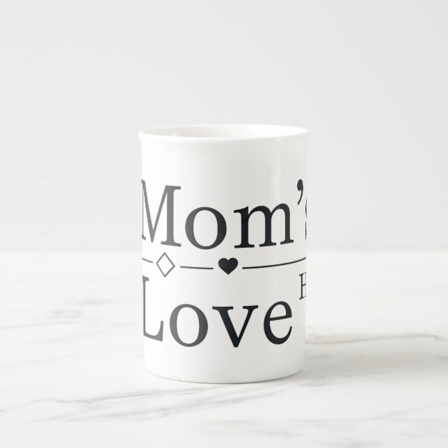 Mom’s Love Formula Bone China Mug (Front)