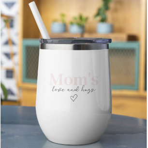 Mom’s Love & Hugs Pink Mother’s Day Gift Thermal Wine Tumbler