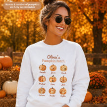 Mom’s Pumpkin Patch Customizable Womens Sweatshirt