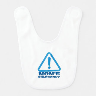 Mom’s Rules Only – Sassy New Mom Baby Apparel Bib