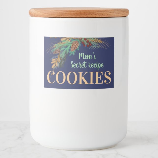Mom’s secret recipe COOKIES. Set of labels (Front)