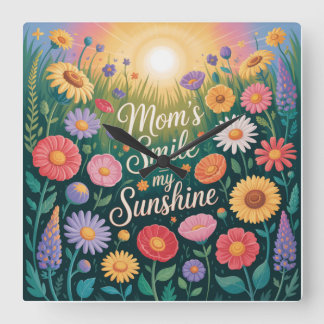 Mom’s Smile = My Sunshine Square Wall Clock