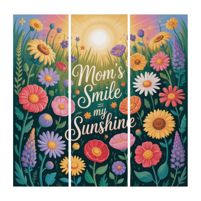 Mom’s Smile = My Sunshine Triptych (Front)