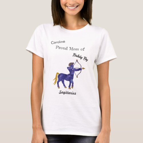 Mom Sagittarius Zodiac Sign Birthday T_Shirt