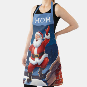 Mom Santa Dancing On The Rooftops Blue Apron