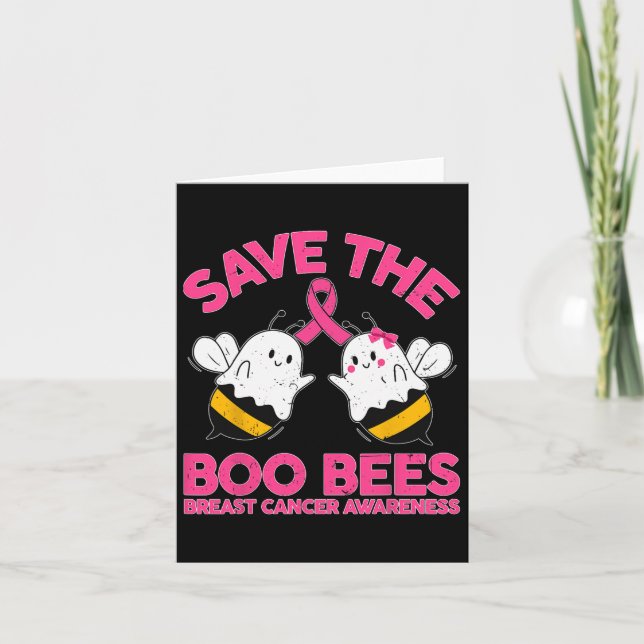 Mom Save The S Breastees Breast Cancer Funny Hallo Card (Front)