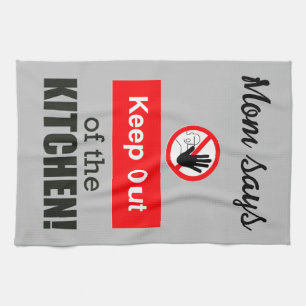 Mom Says Keep Out of the Kitchen Funny Pickleball  Towel