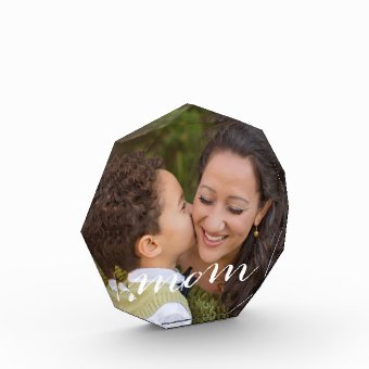 Mom Script Photo Block | Zazzle