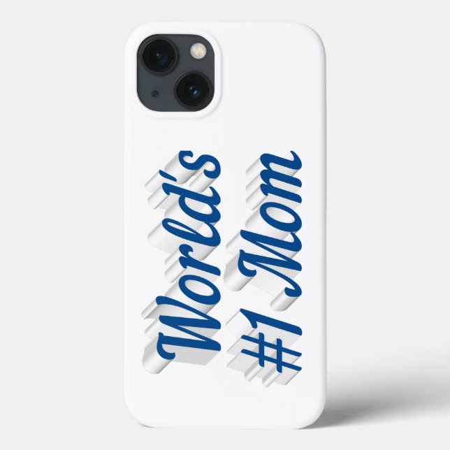 Mom sea blue text iPhone case (Back)