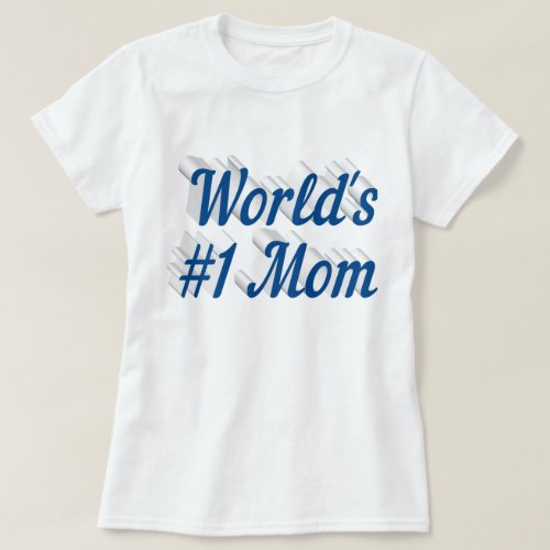 Mom sea blue text T_Shirt