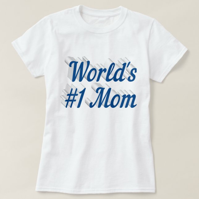 Mom sea blue text T-Shirt (Design Front)