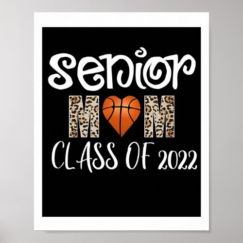 Mom Senior Night Basketball Poster