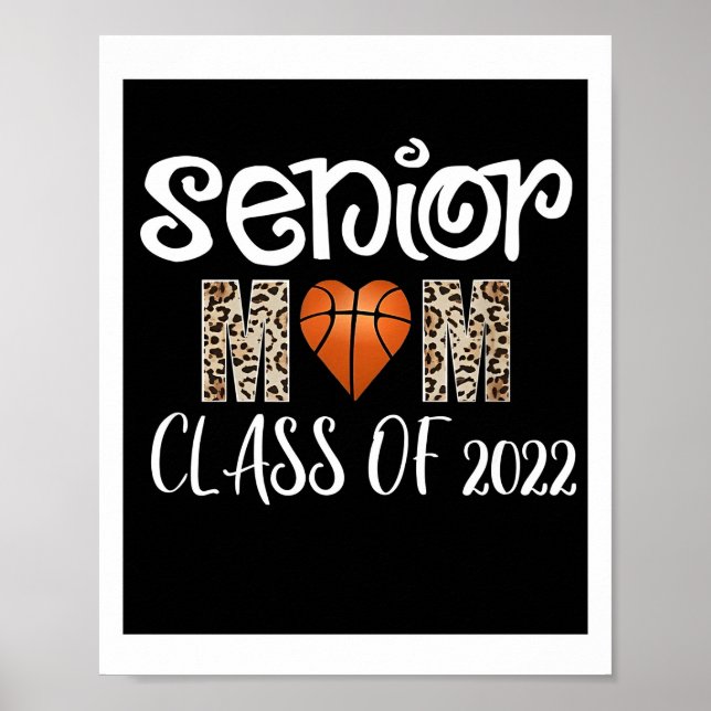 Mom Senior Night Basketball Poster (Front)