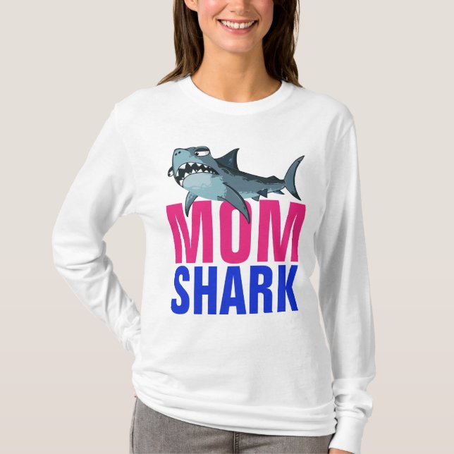 MOM SHARK FUNNY T-SHIRTS (Front)