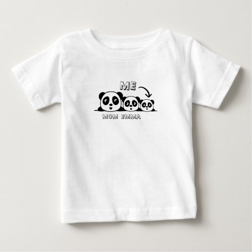 Mom Sibling and Me  1 parent 2 kids  Baby T_Shirt