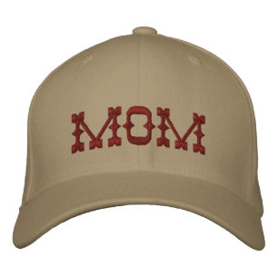 Mom Simple Modern Typography Custom Embroidered Baseball Cap
