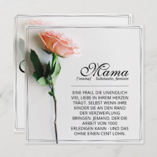 Mom – Simply Irreplaceable   Classic Card - Rose