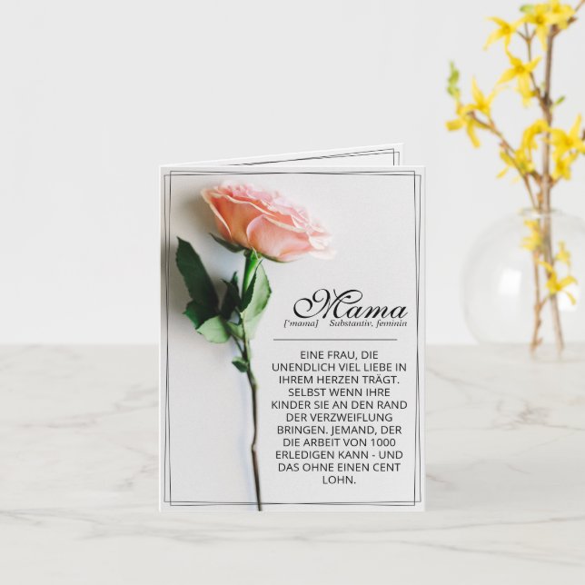 Mom – Simply Irreplaceable | Classic Card - Rose (Yellow Flower)