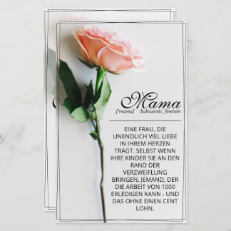 Mom – Simply Irreplaceable | Classic Card - Rose