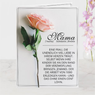 Mom – Simply Irreplaceable   Classic Card - Rose