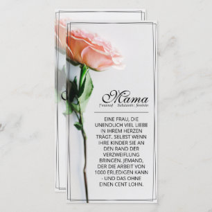 Mom – Simply Irreplaceable   Classic Card - Rose