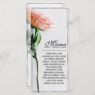 Mom – Simply Irreplaceable   Classic Card - Rose