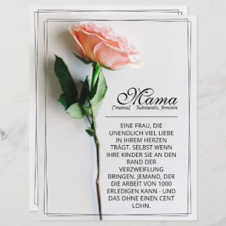 Mom – Simply Irreplaceable | Classic Card - Rose