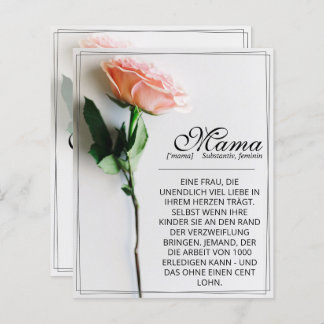 Mom – Simply Irreplaceable | Classic Card - Rose