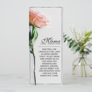 Mom – Simply Irreplaceable | Classic Card - Rose