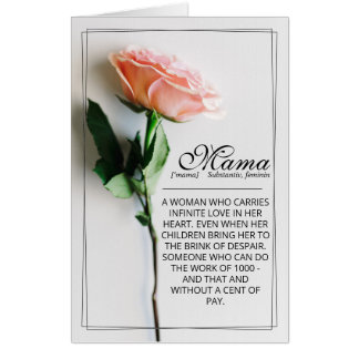Mom – Simply Irreplaceable | Classic Card - Rose M