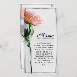 Mom – Simply Irreplaceable | Classic Card - Rose M