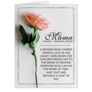 Mom – Simply Irreplaceable | Classic Card - Rose M