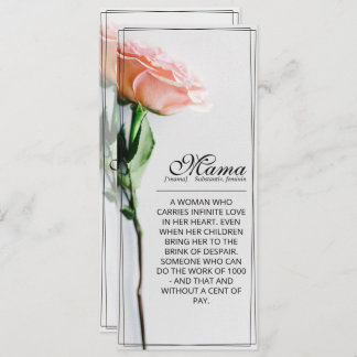 Mom – Simply Irreplaceable | Classic Card - Rose M