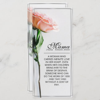 Mom – Simply Irreplaceable | Classic Card - Rose M