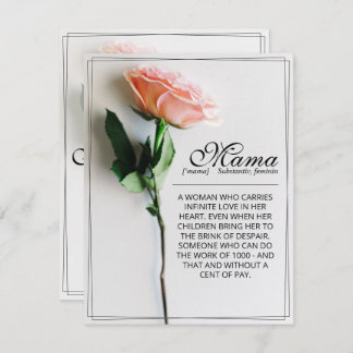 Mom – Simply Irreplaceable | Classic Card - Rose M