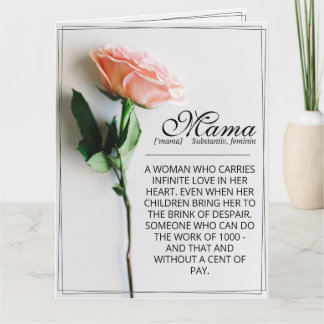 Mom – Simply Irreplaceable | Classic Card - Rose M