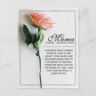 Mom – Simply Irreplaceable | Classic Card - Rose M