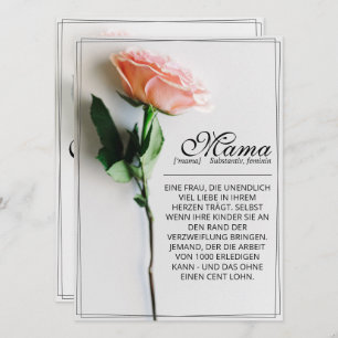 Mom – Simply Irreplaceable   Classic Card - Rose M